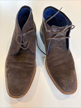 Ted Baker London Brown Suede Chukka Boots with Blue Lining